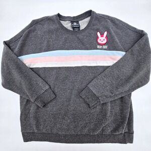 Overwatch D Va Nerf This Kids Large Gray Long Sleeve Sweatshirt